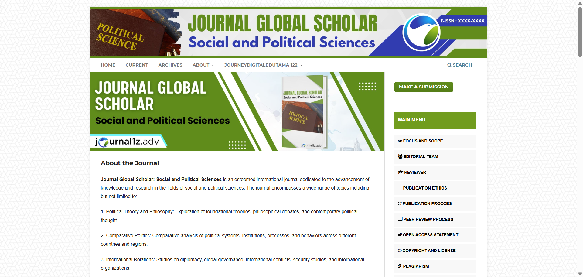 Global Scholar Journal: Social and Political Sciences (JGSSP)